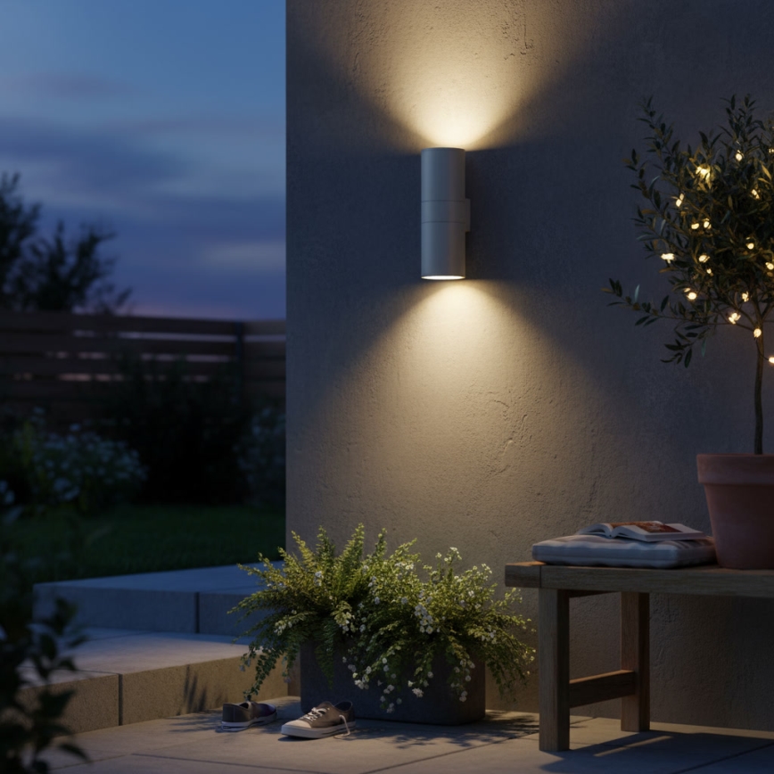Ideal Lux - Kinkiet zewnętrzny GUN 1xE27/60W/230V 31 cm IP54 szary