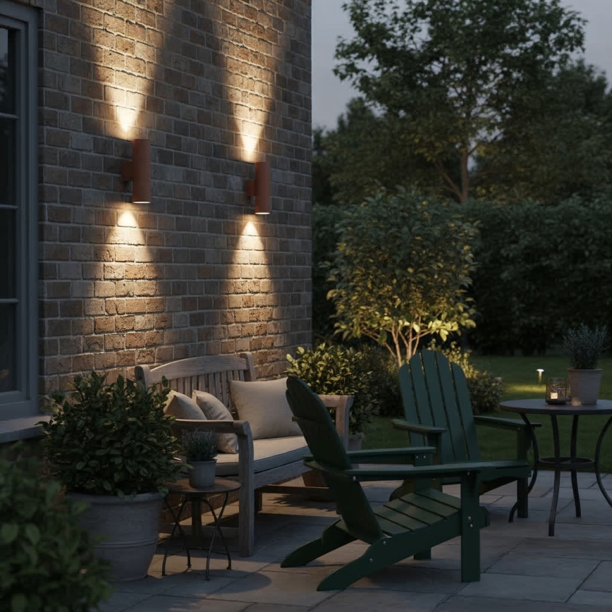 Ideal Lux - Kinkiet zewnętrzny GUN 1xGU10/35W/230V 21 cm IP44 brązowy