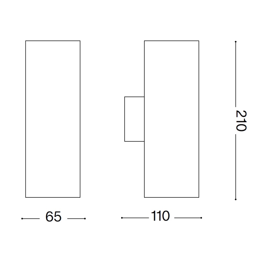 Ideal Lux - Kinkiet zewnętrzny GUN 1xGU10/35W/230V 21 cm IP44 brązowy