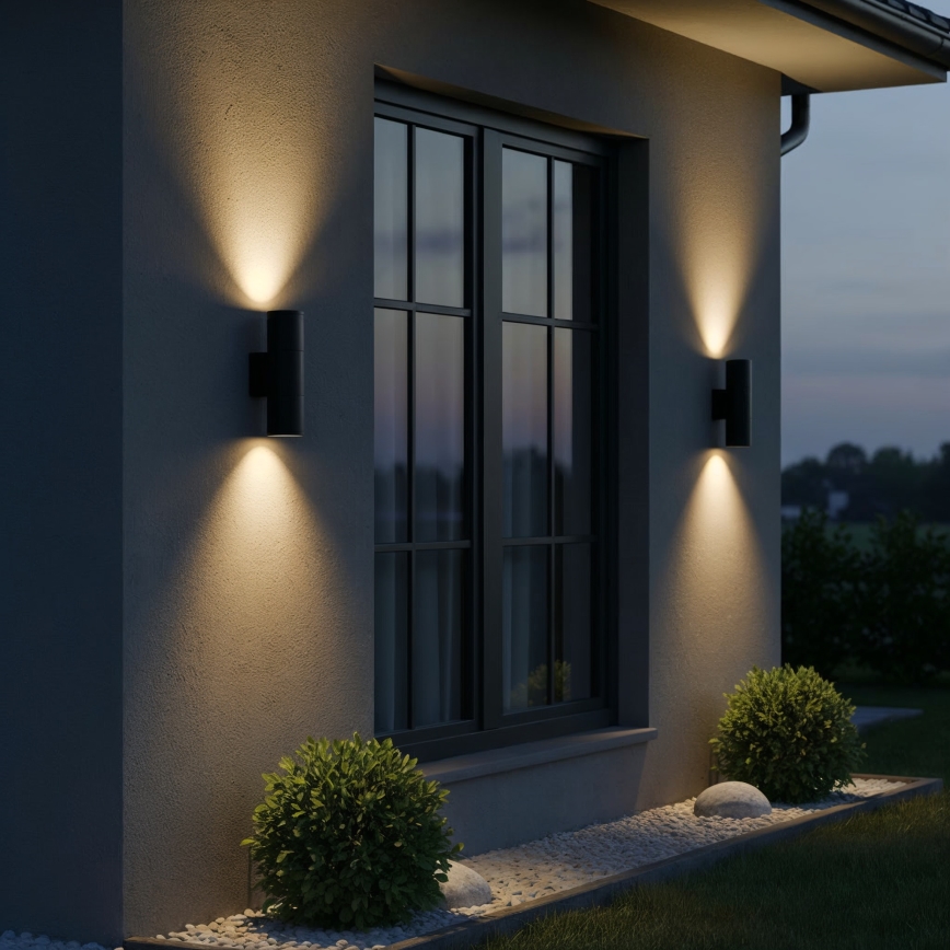 Ideal Lux - Kinkiet zewnętrzny GUN 2xGU10/35W/230V IP44 antracyt