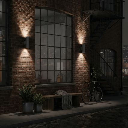 Ideal Lux - Kinkiet zewnętrzny GUN 2xGU10/35W/230V IP44 antracyt