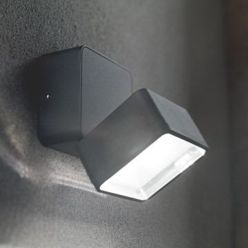 Ideal Lux - Kinkiet zewnętrzny LED OMEGA LED/7W/230V CRI 90 IP54 antracyt