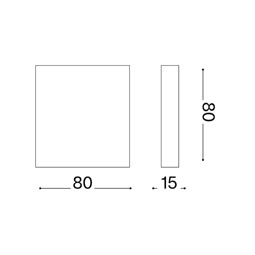 Ideal Lux - Kinkiet zewnętrzny LED POST-IT LED/3W/12V CRI 90 czarny