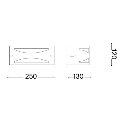 Ideal Lux - Kinkiet zewnętrzny REX 1xE27/60W/230V IP44 antracyt