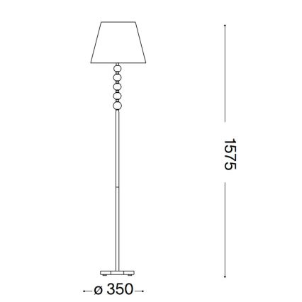 Ideal Lux - Kryształowa lampa stojąca QUEEN 1xE27/60W/230V złoty