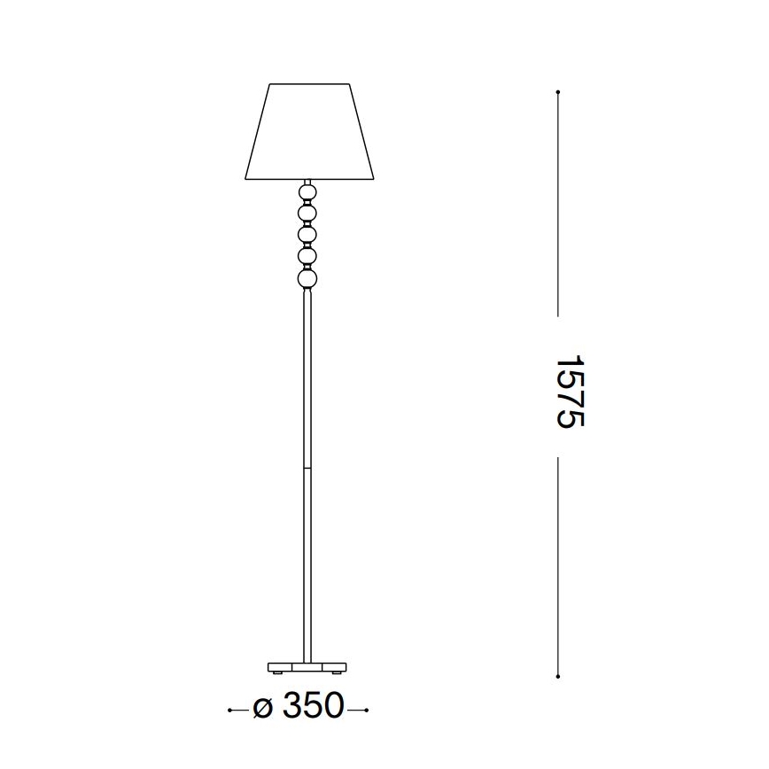 Ideal Lux - Kryształowa lampa stojąca QUEEN 1xE27/60W/230V złoty
