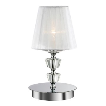 Ideal Lux - Kryształowa lampa stołowa PEGASO 1xE14/28W/230V chrom błyszczący