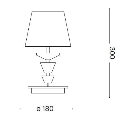 Ideal Lux - Kryształowa lampa stołowa PEGASO 1xE14/28W/230V złota