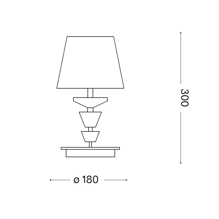 Ideal Lux - Kryształowa lampa stołowa PEGASO 1xE14/28W/230V złota