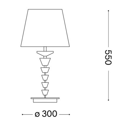 Ideal Lux - Kryształowa lampa stołowa PEGASO 1xE27/60W/230V chrom błyszczący