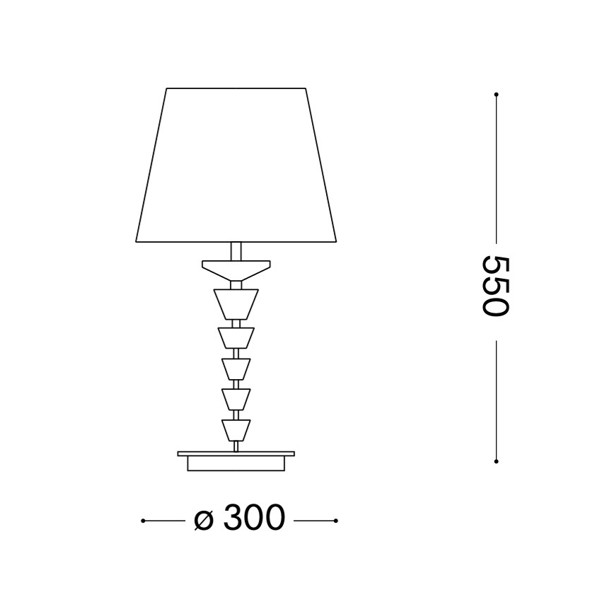 Ideal Lux - Kryształowa lampa stołowa PEGASO 1xE27/60W/230V chrom błyszczący