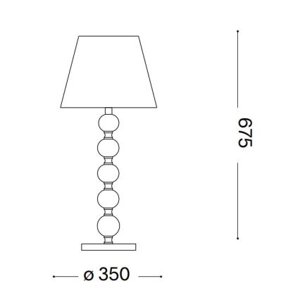 Ideal Lux - Kryształowa lampa stołowa QUEEN 1xE27/60W/230V złoty