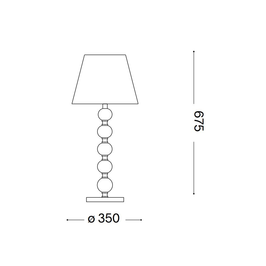 Ideal Lux - Kryształowa lampa stołowa QUEEN 1xE27/60W/230V złoty