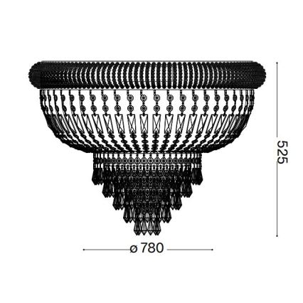 Ideal Lux - Kryształowe oświetlenie suf. DUBAI 24xE14/28W/230V śr. 78 cm chrom błyszczący