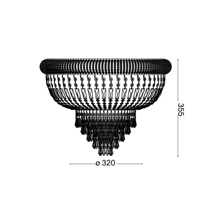 Ideal Lux - Kryształowe oświetlenie suf. DUBAI 3xE14/28W/230V śr. 32 cm chrom błyszczący