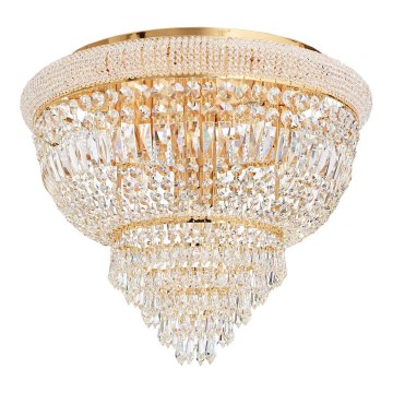Ideal Lux - Kryształowe oświetlenie suf. DUBAI 6xE14/28W/230V śr. 52 cm złote