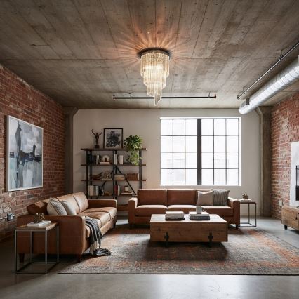 Ideal Lux - Kryształowy żyrandol natynkowy CARLTON 8xE14/40W/230V śr. 40 cm chrom błyszczący