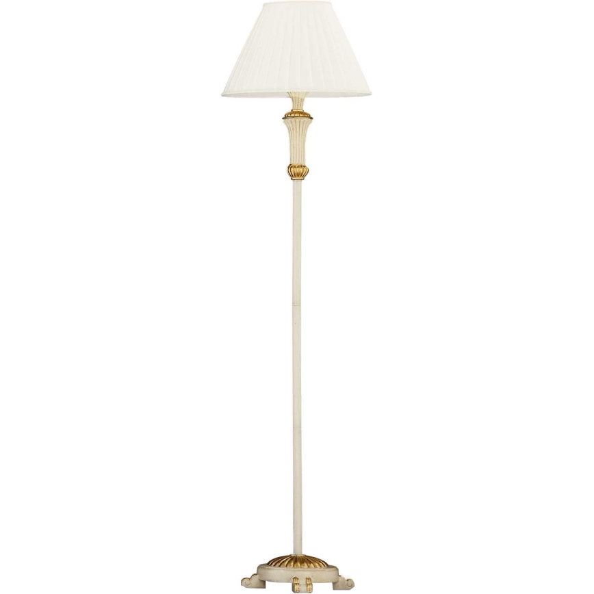 Ideal Lux - Lampa podłogowa FIRENZE 1xE14/40W/230V biała/złota