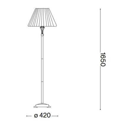 Ideal Lux - Lampa podłogowa FIRENZE 1xE14/40W/230V złota