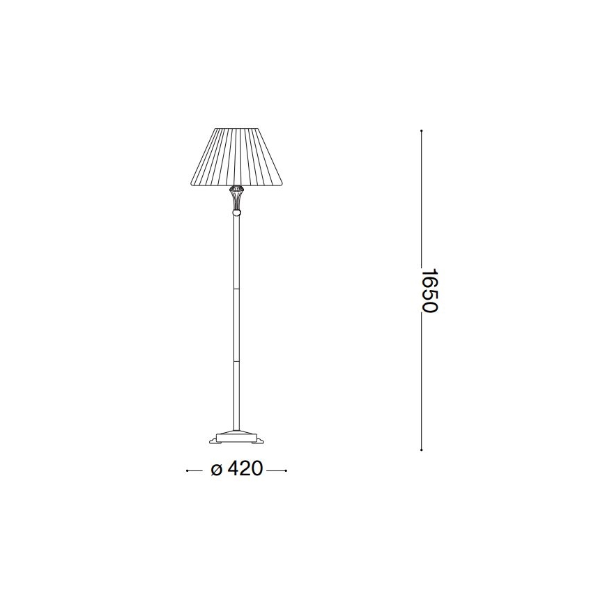 Ideal Lux - Lampa podłogowa FIRENZE 1xE14/40W/230V złota