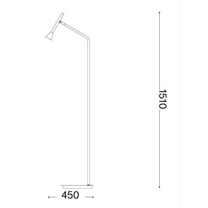 Ideal Lux - Lampa stojąca DIESIS LED/4,5W/230V CRI 95 matowy chrom