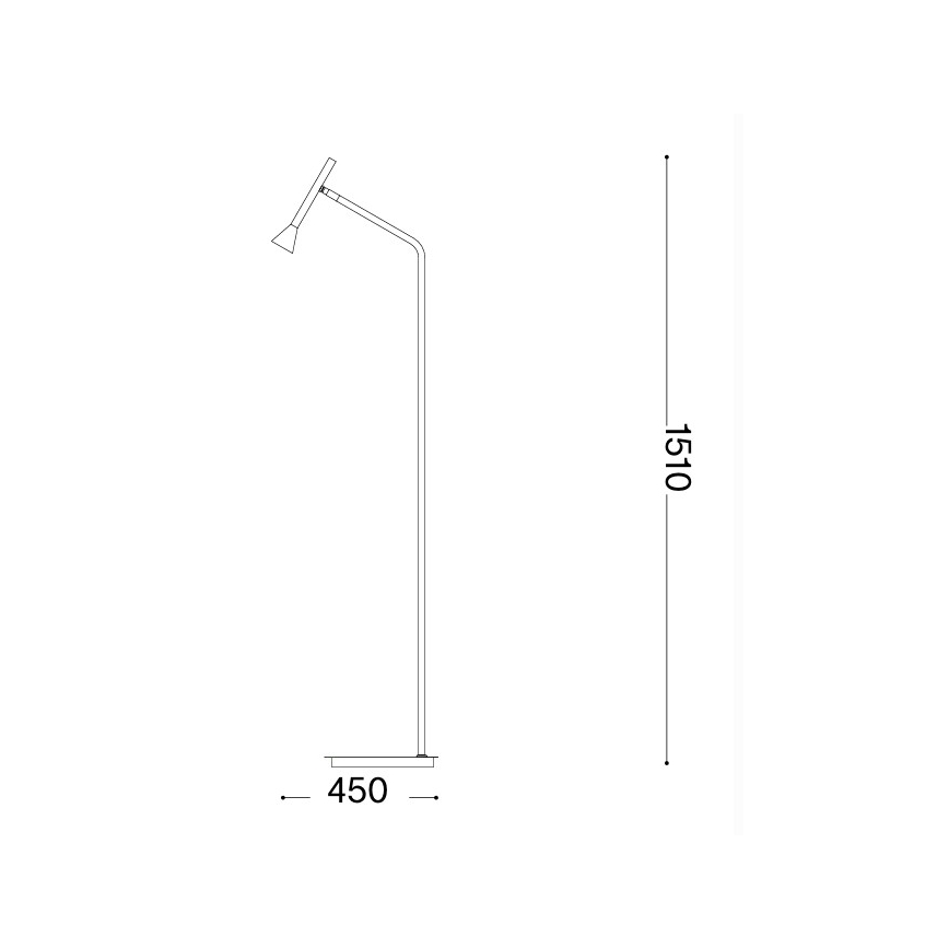 Ideal Lux - Lampa stojąca DIESIS LED/4,5W/230V CRI 95 matowy chrom