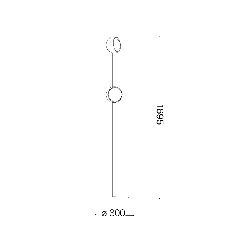 Ideal Lux - Lampa stojąca LED BLOOM 2xLED/5,5W/230V CRI 90 złota/dymny beż