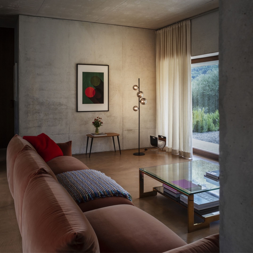 Ideal Lux - Lampa stojąca LED PERLAGE 4xG9/3W/230V czarna/dymiona