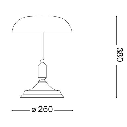 Ideal Lux - Lampa stołowa 1xE27/60W/230V mosiądz