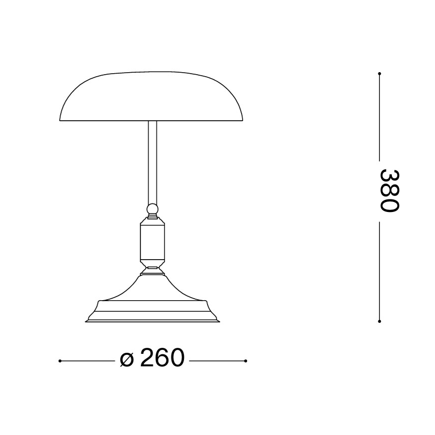 Ideal Lux - Lampa stołowa 1xE27/60W/230V mosiądz