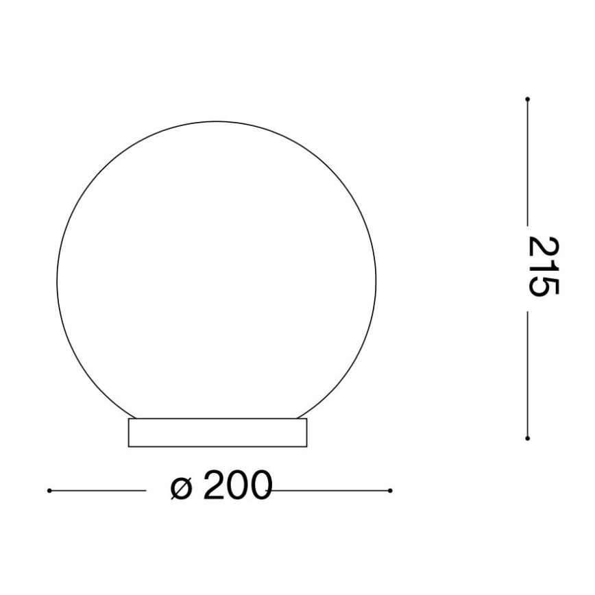 Ideal Lux - Lampa stołowa CARTA 1xE27/25W/230V śr. 20 cm biała
