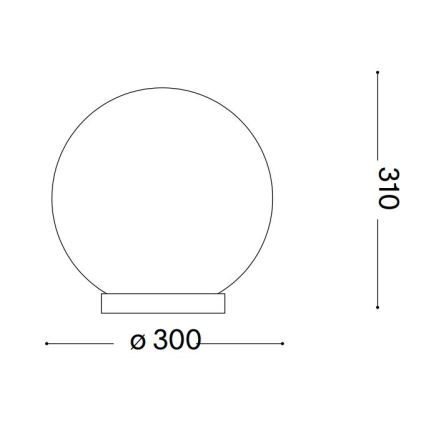 Ideal Lux - Lampa stołowa CARTA 1xE27/25W/230V śr. 30 cm biała