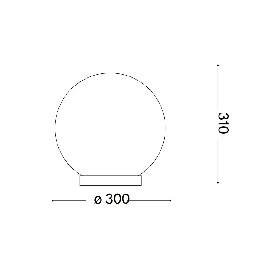 Ideal Lux - Lampa stołowa CARTA 1xE27/25W/230V śr. 30 cm biała