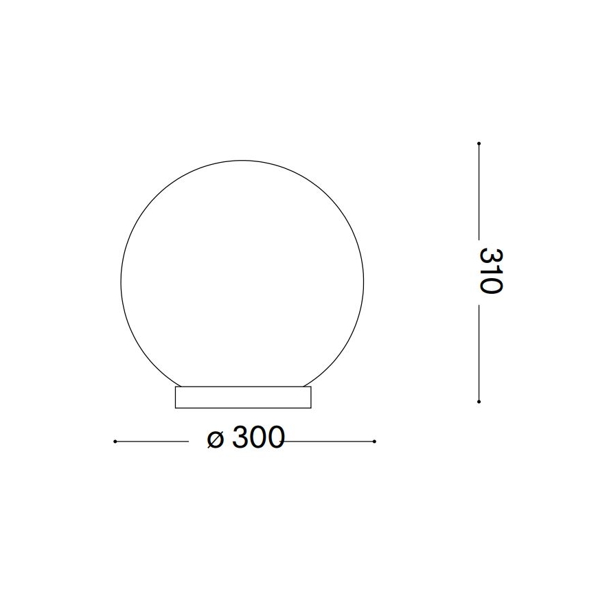 Ideal Lux - Lampa stołowa CARTA 1xE27/25W/230V śr. 30 cm biała
