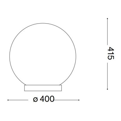 Ideal Lux - Lampa stołowa CARTA 1xE27/25W/230V śr. 40 cm biały