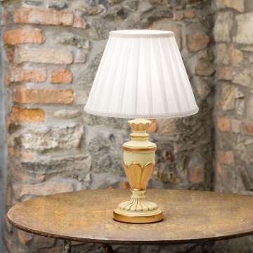 Ideal Lux - Lampa stołowa FIRENZE 1xE14/40W/230V biała/złota