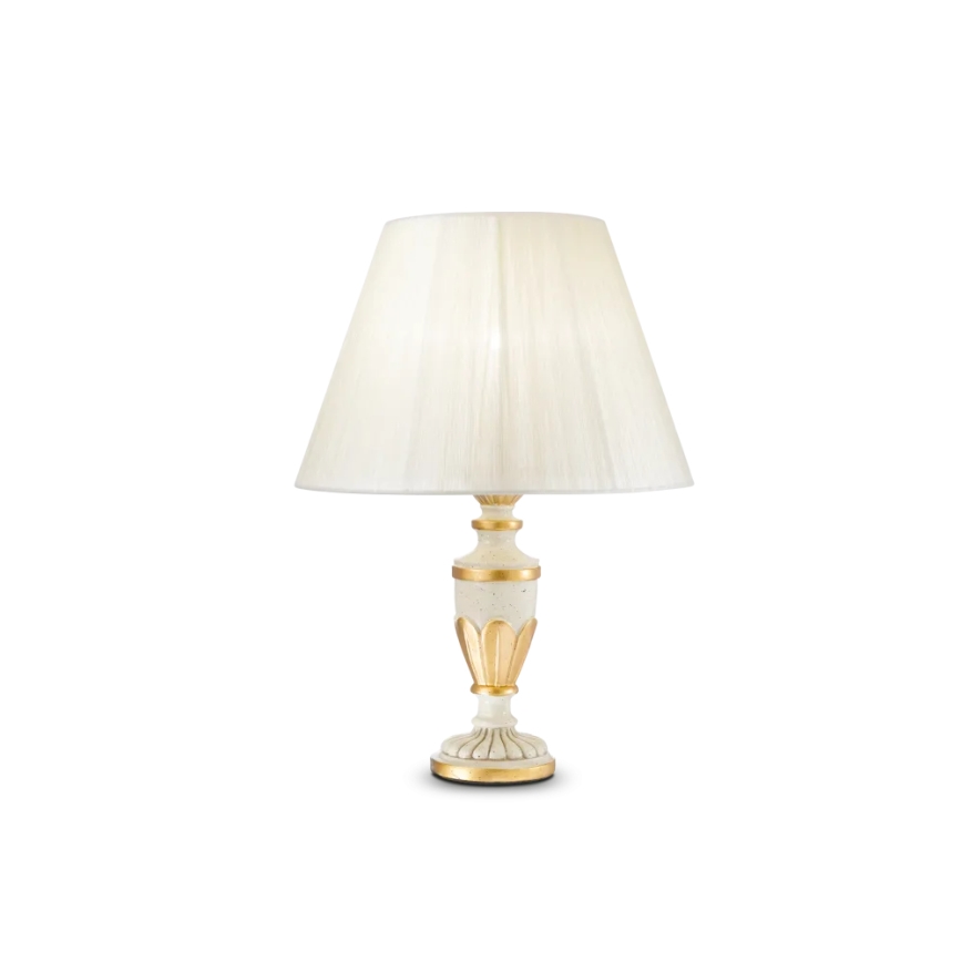 Ideal Lux - Lampa stołowa FIRENZE 1xE14/40W/230V biała/złota
