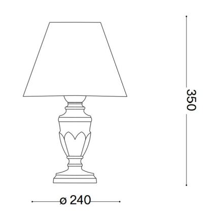 Ideal Lux - Lampa stołowa FIRENZE 1xE14/40W/230V biała/złota