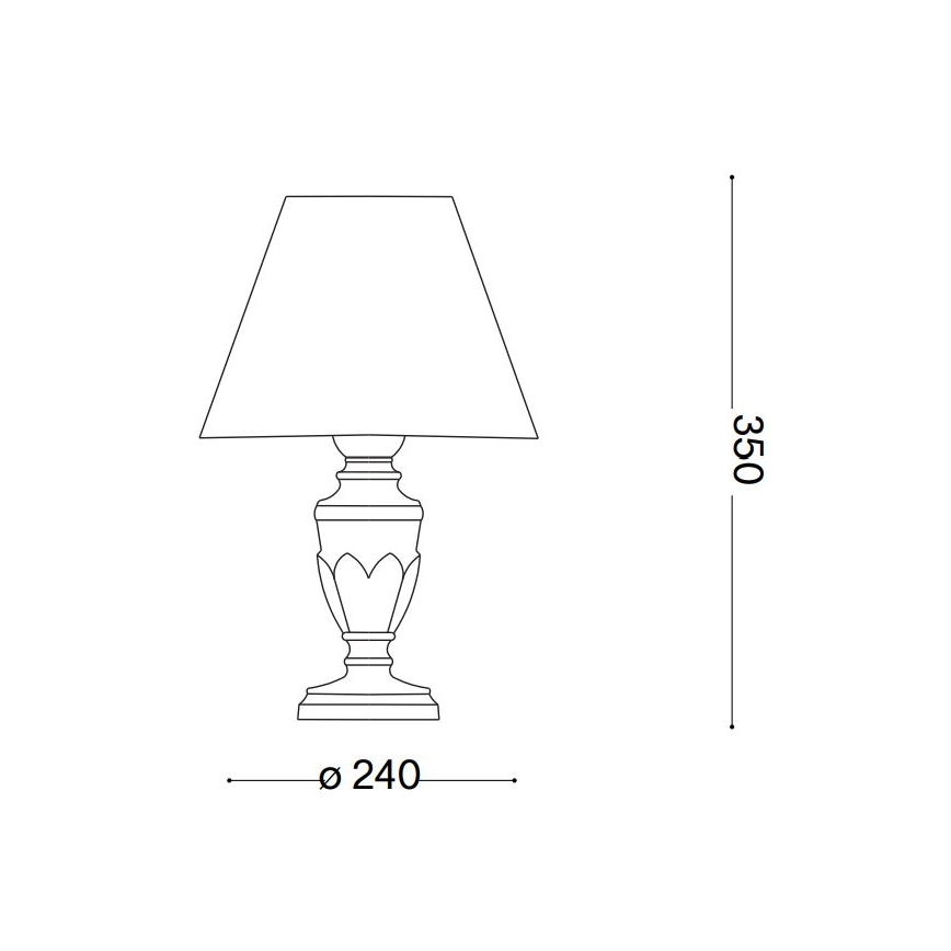 Ideal Lux - Lampa stołowa FIRENZE 1xE14/40W/230V biała/złota