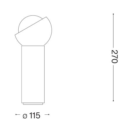 Ideal Lux - Lampa stołowa LED BLOOM 1xG9/3W/230V złota/przydymiony beż