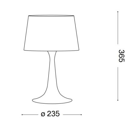 Ideal Lux - Lampa stołowa LONDON 1xE27/60W/230V chrom błyszczący