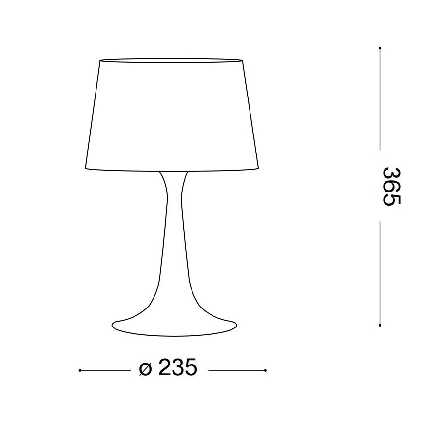 Ideal Lux - Lampa stołowa LONDON 1xE27/60W/230V chrom błyszczący