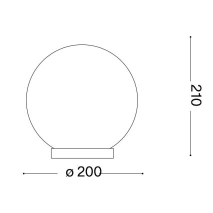 Ideal Lux - Lampa stołowa MAPA 1xE27/42W/230V śr. 20 cm biała