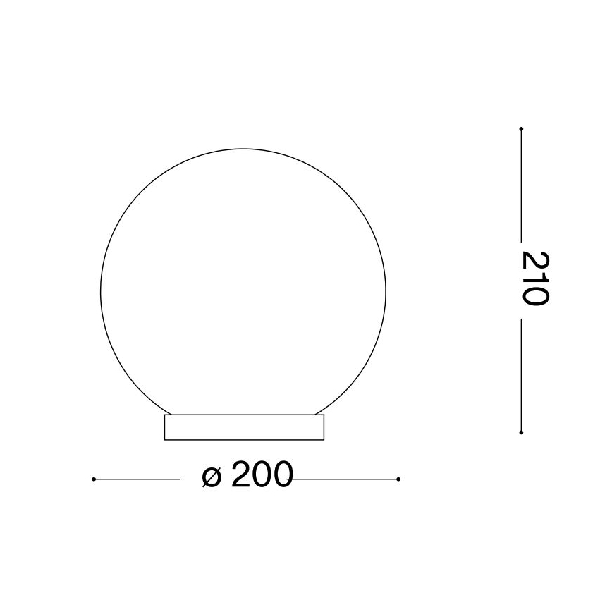 Ideal Lux - Lampa stołowa MAPA 1xE27/42W/230V śr. 20 cm biała