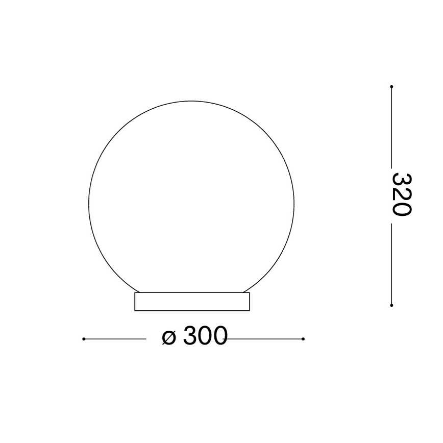 Ideal Lux - Lampa stołowa MAPA 1xE27/42W/230V śr. 30 cm biała