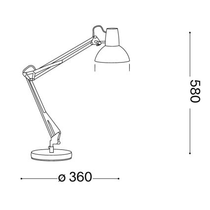 Ideal Lux - Lampa stołowa WALLY 1xE27/42W/230V czarna/miedziana