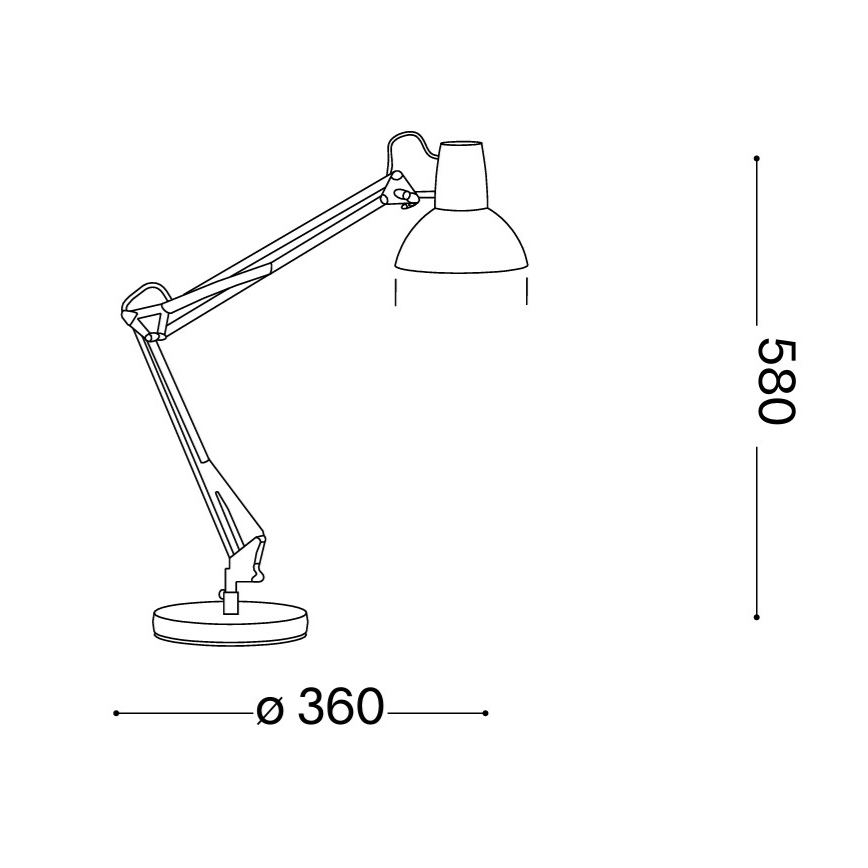 Ideal Lux - Lampa stołowa WALLY 1xE27/42W/230V czarna/miedziana