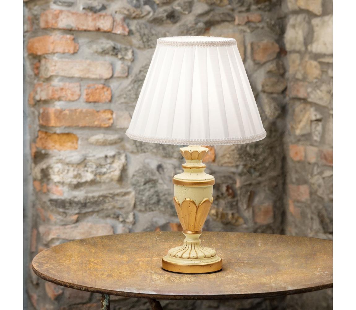 Ideal Lux - Lampa stołowa FIRENZE 1xE14/40W/230V biała/złota