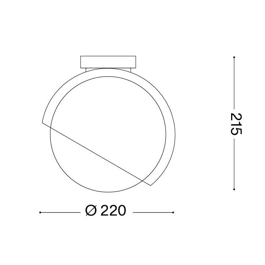 Ideal Lux - Lampa sufitowa BLOOM 1xE27/42W/230V śr. 22 cm złota/dymno-beżowa