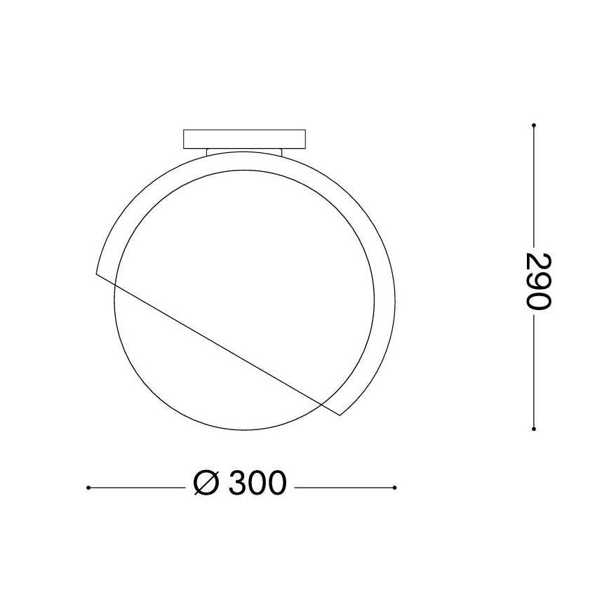Ideal Lux - lampa sufitowa BLOOM 1xE27/42W/230V, śr. 30 cm, złota/przydymiony beż